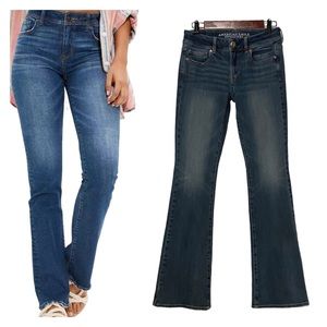 American Eagle Kick Boot Super Stretch Jeans Blue